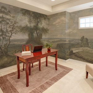Removable Scenic Wallpaper For Bedroom, Vintage Landscape Wall Mural For Nature-Inspired Space 38
