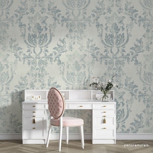 Roccoco baroque style damask pattern for victorian wall decor 53