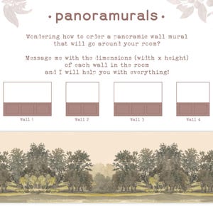 Vintage countryside decor, Tree landscape wallpaper, Pastoral wall art, Classic countryside mural 101 image 10
