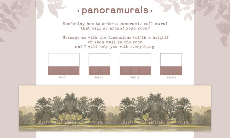 Vintage countryside decor, Tree landscape wallpaper, Pastoral wall art, Classic countryside mural 101 image 10