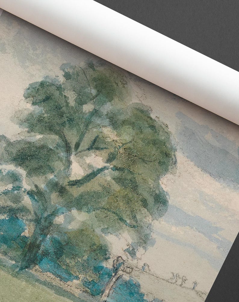 Greenery and sky premium wallpaper, Artistic home decor, Nature scene wall art 73 Bild 4