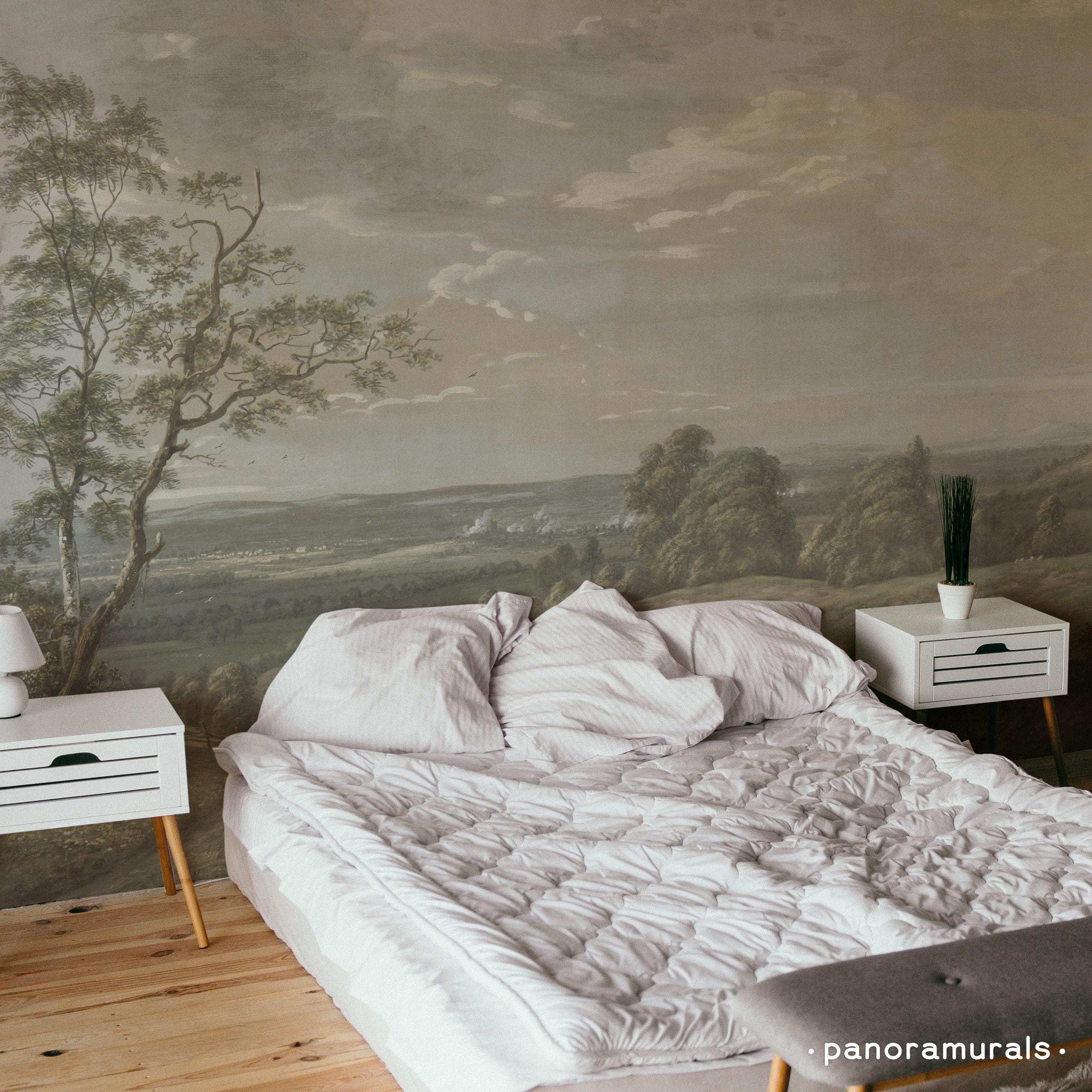 Pastoral Landscape Removable Wallpaper, Rustic Scenic Wall Mural 60 - Etsy