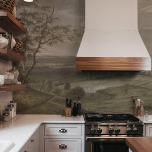 Pastoral Landscape Removable Wallpaper, Rustic Scenic Wall Mural 60 - Etsy
