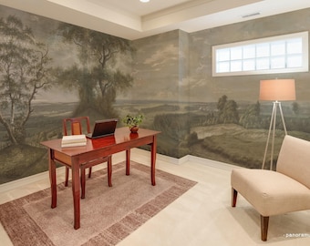 Removable Scenic Wallpaper For Bedroom, Vintage Landscape Wall Mural For Nature-Inspired Space 38