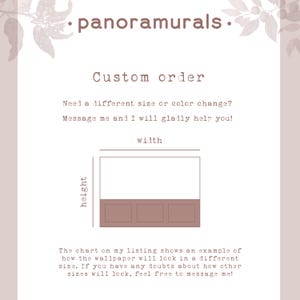 a picture of a panoramusal with the words, custom order, and