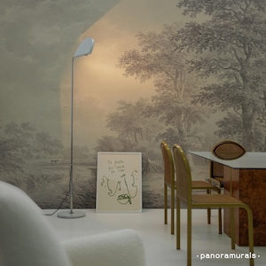 Enchanting Forest Wallpaper Murals, Subtle Landscape Easy Removable Wall Decal 35