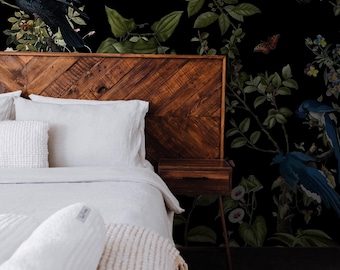 Dark Floral Peel And Stick Wall Mural, Witchy Botanical Temporary Wallpaper For Walls 36