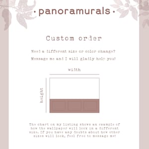 a picture of a panoramusal with the words, custom order, and