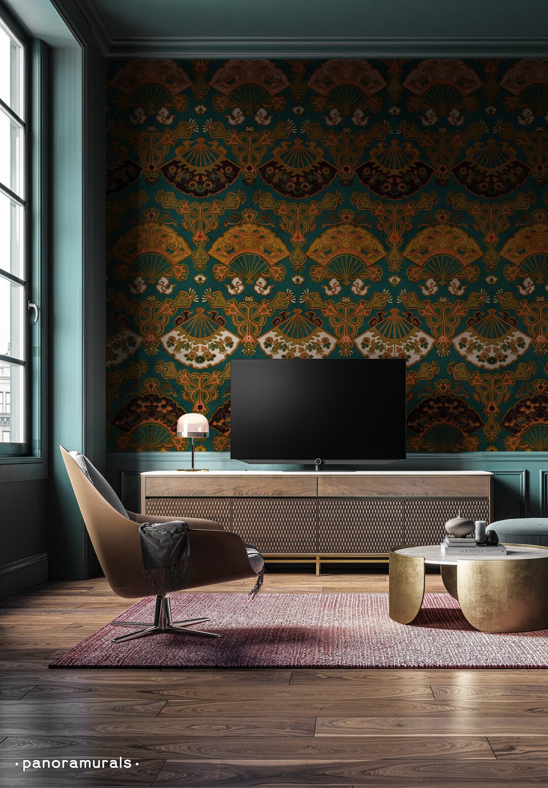 Japanese Art Decor Wallpaper, Dark Glamour Wall Decor 45 Etsy