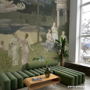 Classic Mythical Scene Mural Wallpaper Peel & Stick Removable Living Diningroom Bedroom Self Adhesive Wall Sticker Decoration Art Mural 156