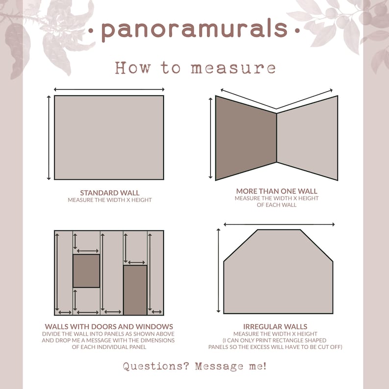 the instructions for how to measure a wall