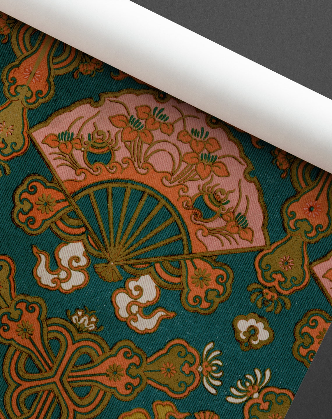 Japanese Art Decor Wallpaper Dark Glamour Wall Decor 45 Etsy