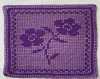 Flower Filet Crochet Doily Pattern (PDF)