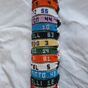 Macrame bracelets inspired by Formula 1 drivers | F1 bracelet | unisex | Leclerc Norris Hamilton Colapinto Russell Antonelli... image 6