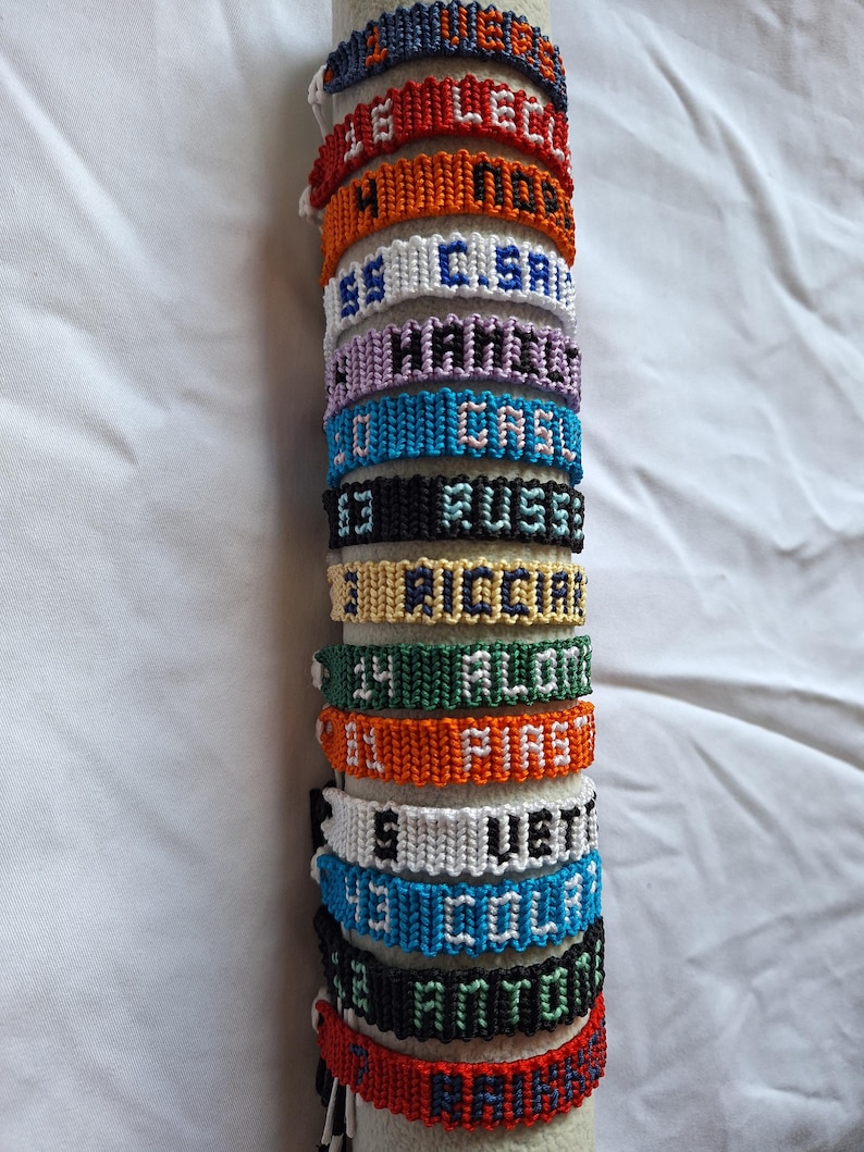 Macrame bracelets inspired by Formula 1 drivers | F1 bracelet | unisex | Leclerc Norris Hamilton Colapinto Russell Antonelli... image 5