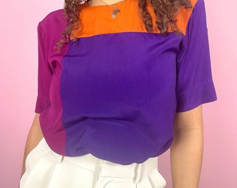 Vintage colorblock top