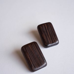 Minimalist earrings Brown earrings Geometry earrings image 10