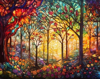 5 Enchanted Forest Wallpaper Printable Art Digital Art - Etsy