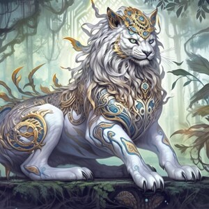 5 Verzauberte Katze Wallpaper | Druckbare Kunst | Digitale Kunst | Digitaler Download | Große JPG Bilder | Hintergrundbilder | Hintergrund | Wandkunst