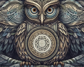 5 Enchanted Owl Wallpaper | Printable Art | Digital Art | Digital Download | Large JPG Images | Desktop Wallpaper | Background | Wall Art