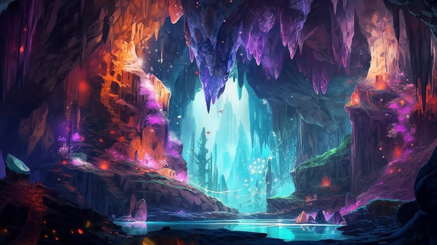 5 Fantasy Crystal Cave Wallpaper Images, Enchanted Cave Desktop ...