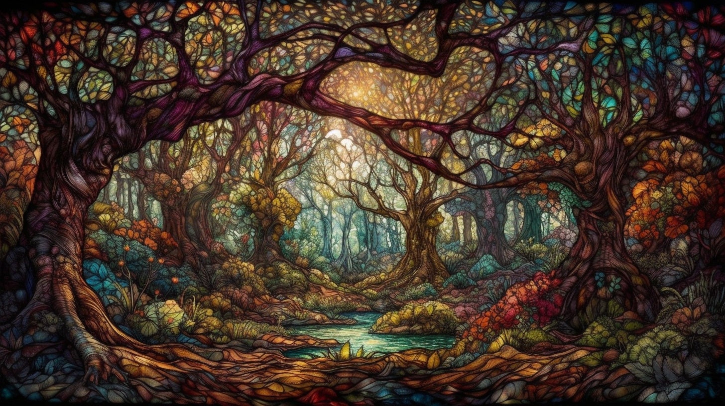 5 Enchanted Forest Wallpaper | Printable Art | Digital Art | Digital ...