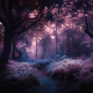 4 Enchanted Forest Wall Art Enchanted Forest Printable Digital Art Enchanted Forest Digital Art Enchanted Forest Ai Art 4 Large JPG Images