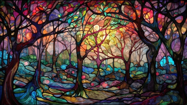 5 Enchanted Forest Wallpaper | Printable Art | Digital Art | Digital ...