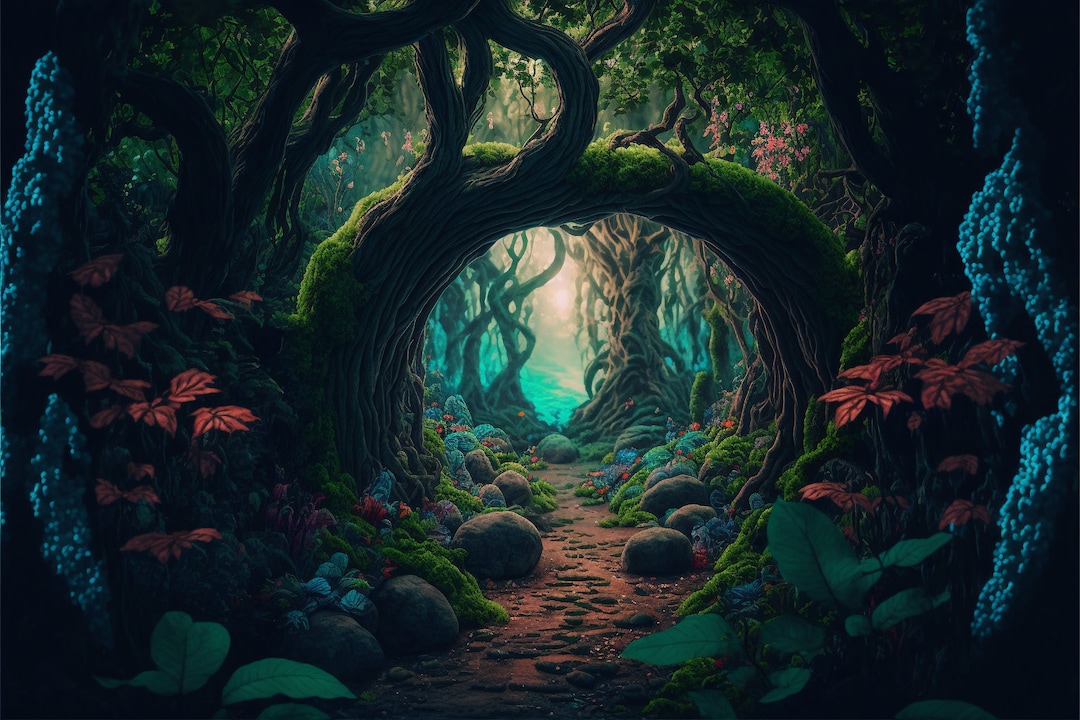 5 Enchanted Forest Wall Art Enchanted Forest Printable Digital Art