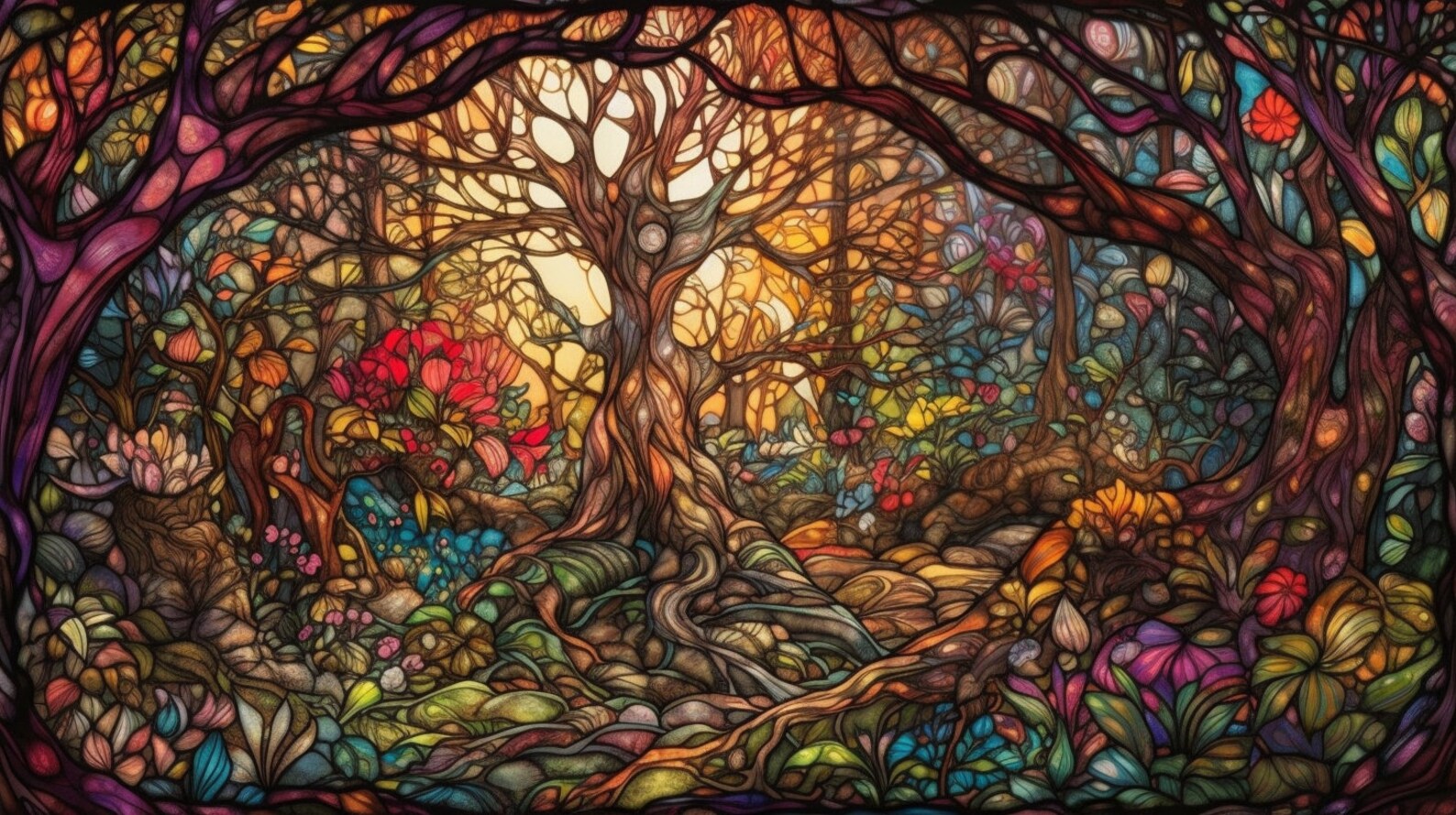 5 Enchanted Forest Wallpaper | Printable Art | Digital Art | Digital ...