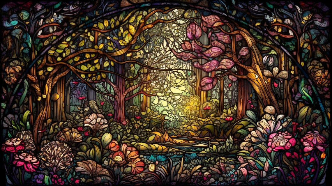 5 Enchanted Forest Wallpaper | Printable Art | Digital Art | Digital ...