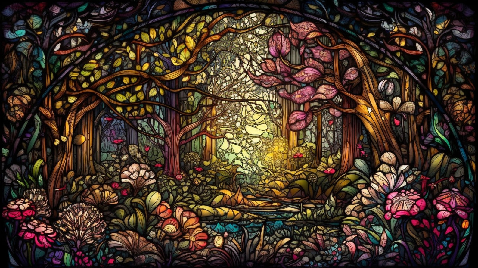 5 Enchanted Forest Wallpaper | Printable Art | Digital Art | Digital ...