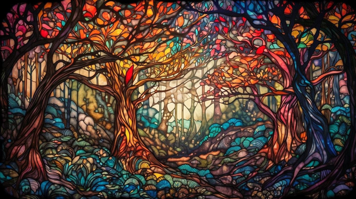 5 Enchanted Forest Wallpaper | Printable Art | Digital Art | Digital ...