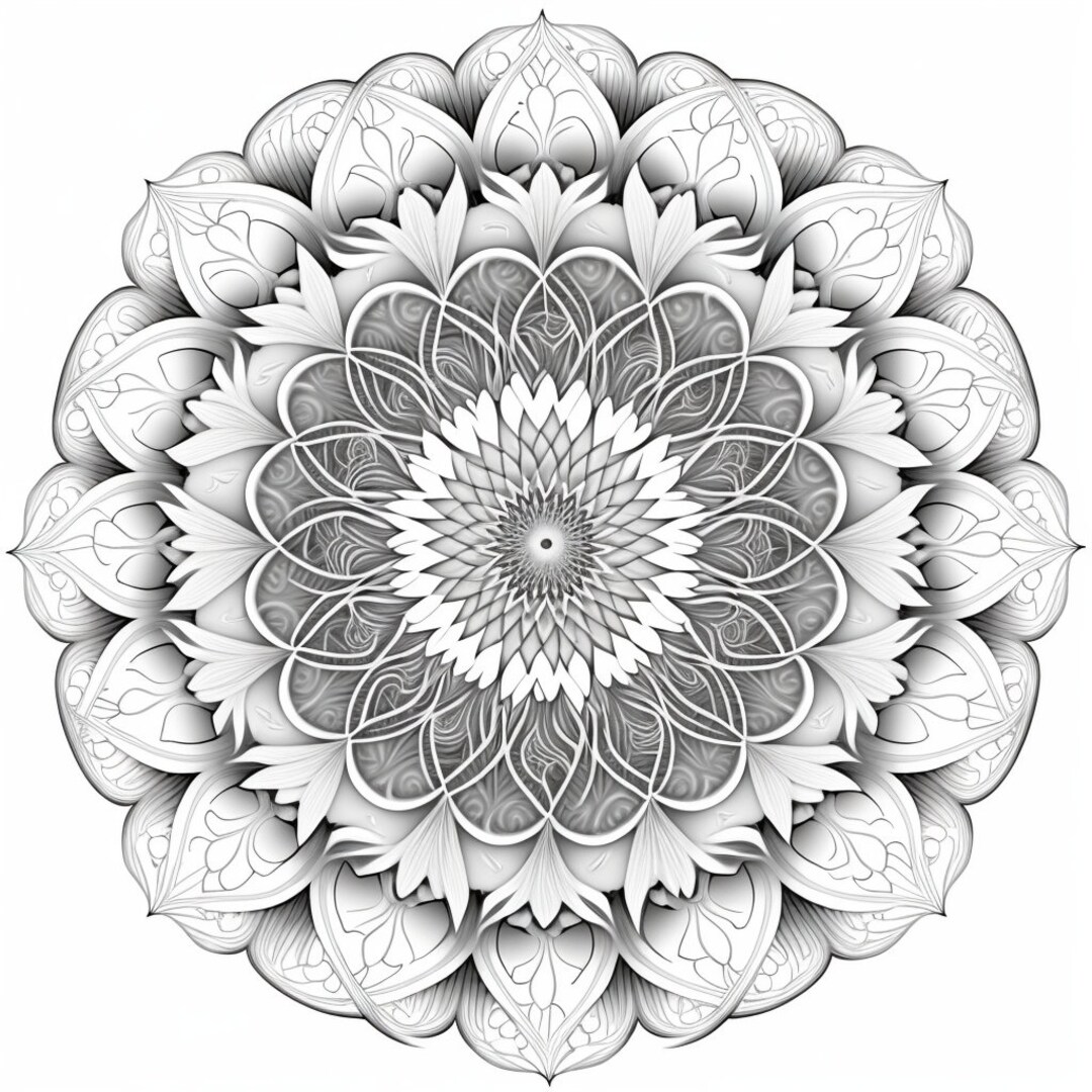 12 Page Printable Mandala Coloring Book - Mandala Pattern - Coloring ...