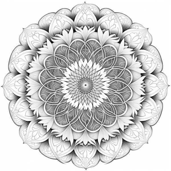 12 Page Printable Mandala Coloring Book - Mandala Pattern - Coloring Books For Adults - Instant Digital Download - PDF