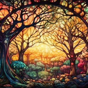 5 Enchanted Forest Wallpaper | Printable Art | Digital Art | Digital ...