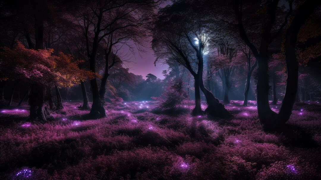4 Enchanted Forest Wall Art Enchanted Forest Printable Digital Art ...