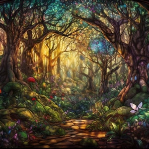 5 Enchanted Forest Wallpaper | Printable Art | Digital Art | Digital ...