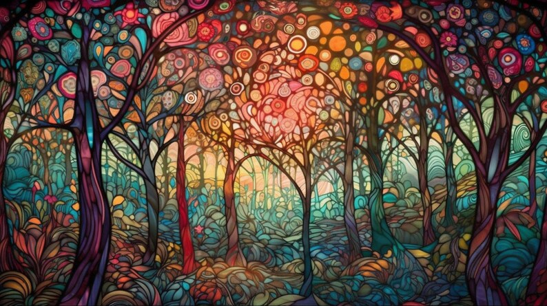 5 Enchanted Forest Wallpaper | Enchanted Forest Printable Art | Digital ...
