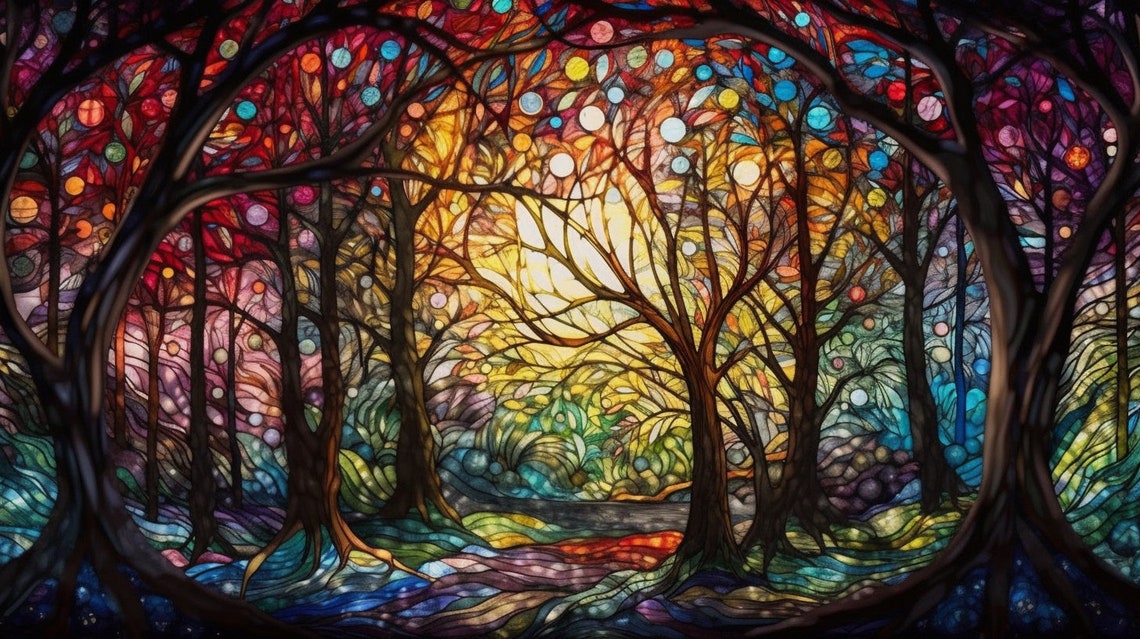 5 Enchanted Forest Wallpaper | Printable Art | Digital Art | Digital ...
