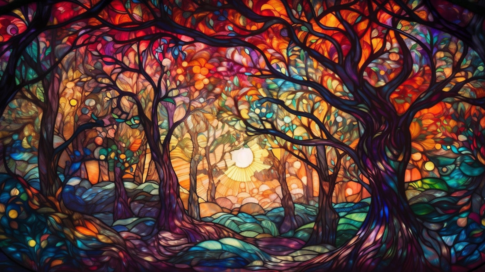 5 Enchanted Forest Wallpaper | Printable Art | Digital Art | Digital ...