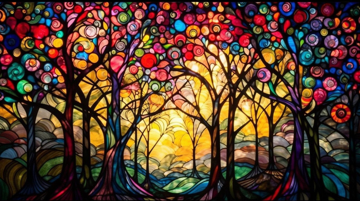 5 Enchanted Forest Wallpaper | Enchanted Forest Printable Art | Digital ...