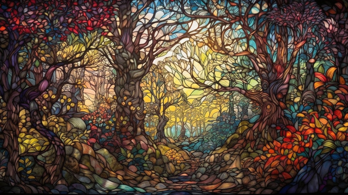 5 Enchanted Forest Wallpaper | Printable Art | Digital Art | Digital ...