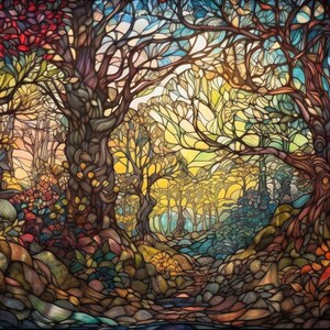 5 Enchanted Forest Wallpaper | Printable Art | Digital Art | Digital ...