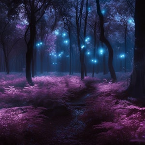 4 Foresta Incantata Wall Art Foresta Incantata Arte Digitale Stampabile Foresta Incantata Arte Digitale Foresta Incantata Ai Arte 4 Grandi Immagini JPG