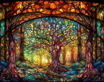 5 Enchanted Forest Wallpaper Printable Art Digital Art - Etsy