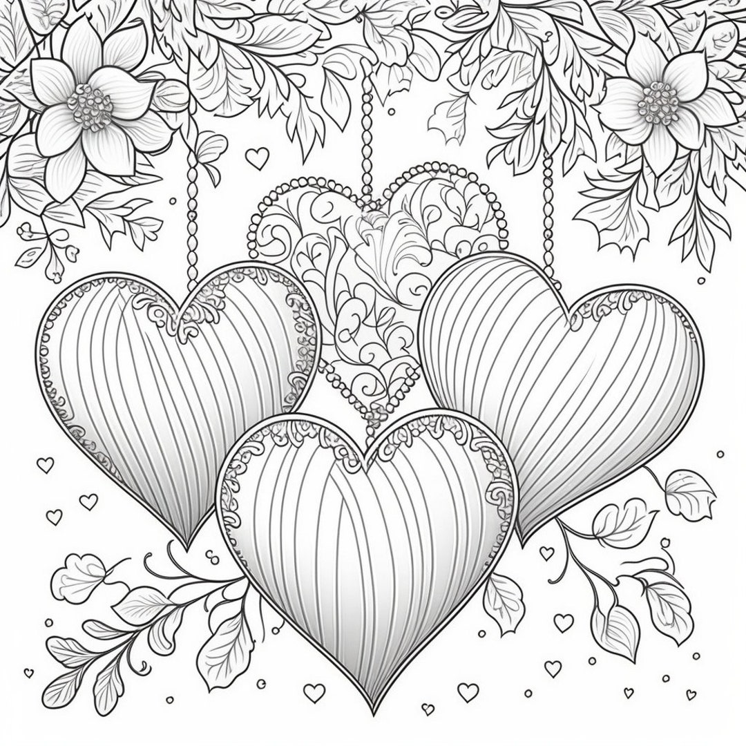 36 Page Printable Valentine's Day Coloring Book - Coloring Books for ...