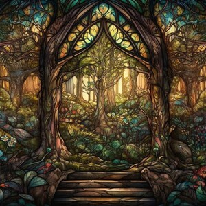 5 Enchanted Forest Wallpaper | Printable Art | Digital Art | Digital ...