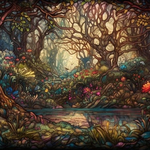 5 Enchanted Forest Wallpaper | Printable Art | Digital Art | Digital ...