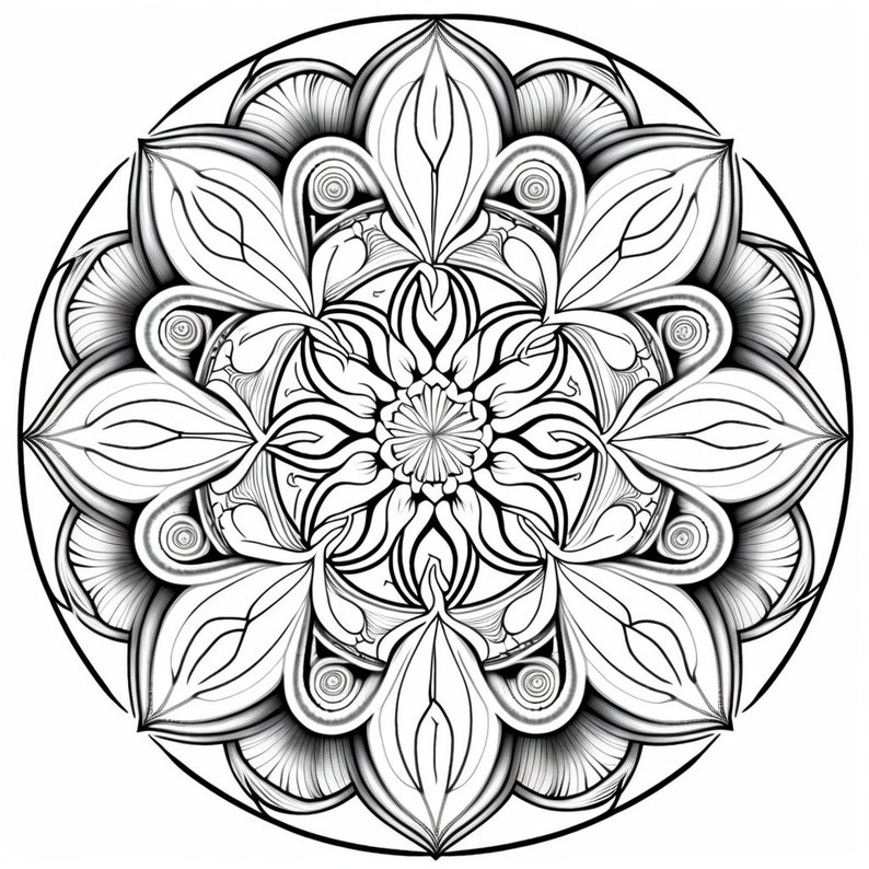 12 Page Printable Mandala Coloring Book - Mandala Pattern - Coloring ...